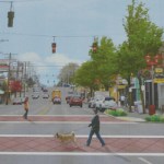 A conceptual design for crosswalks in Tacoma's Lincoln International Business District. (IMAGE COURTESY CITY OF TACOMA)