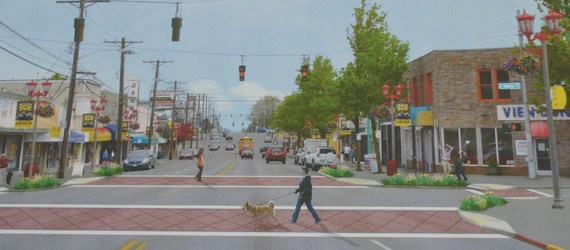 A conceptual design for crosswalks in Tacoma's Lincoln International Business District. (IMAGE COURTESY CITY OF TACOMA)