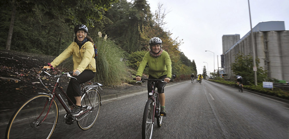 Runners, walkers, and cyclists are invited to enjoy almost seven miles of the beautiful Tacoma waterfront clear of traffic during the Third Annual Downtown To Defiance Sunday Parkways event in September. (PHOTO COURTESY METRO PARKS TACOMA)