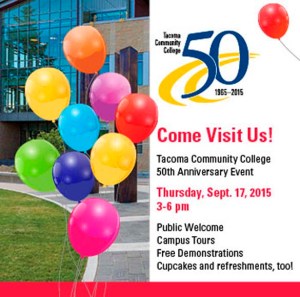 Tacoma Community College 50th Anniversary celebration Sept. 17