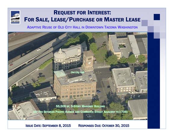 City of Tacoma issues RFI for Old City Hall