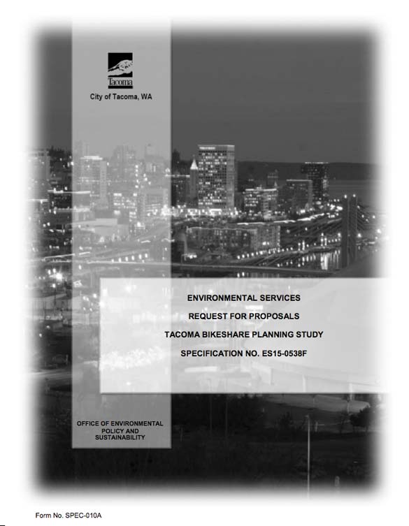 City issues RFP for Tacoma Bikeshare Planning Study