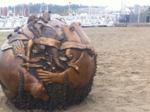 Floating Life Forms by Tacoma artist Ed Kroupa was installed in October along the Thea Foss Esplanade in downtown Tacoma. (PHOTO BY TODD MATTHEWS)