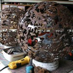 Early design prototypes for an art installation by Seattle-based artist Jonathan Clarren and planned for downtown Tacoma's Theater District. (PHOTO BY TODD MATTHEWS)