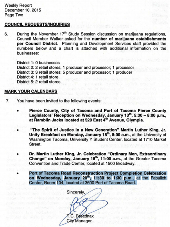 ***UPDATE: RESCHEDULED*** City, Port to mark Port of Tacoma Road project completion Jan. 20