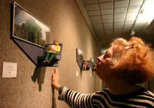 Tacoma artist Lynn Di Nino at Tacoma Public Library's Handforth Gallery. (FILE PHOTO BY TODD MATTHEWS)
