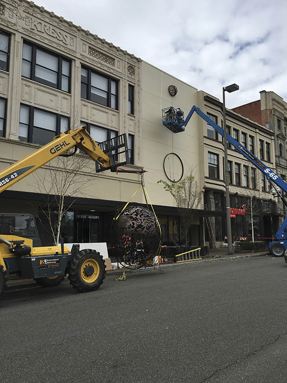 **UPDATE W/PHOTOS** Major artwork to be installed this weekend in downtown Tacoma's Theater District