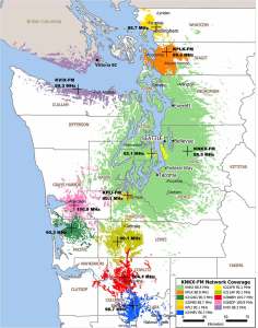 KNKX broadcasting footprint.  Image courtesy of KNKX.