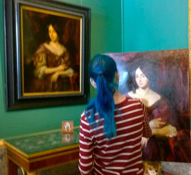 Art students, like this one in The Hermitage in St. Petersburg, Russia, master their craft in the presence of the great ones.   Photo: Morf Morford