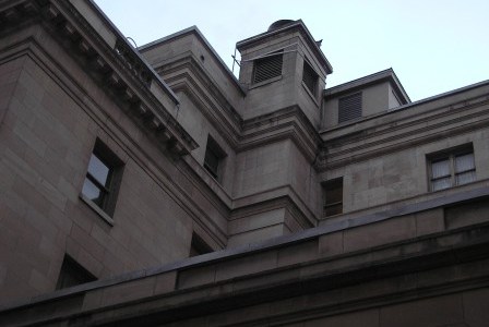 This view from the alley behind the old Federal Building downtown on A Street reveals an architectural intricacy rarely seen in modern buildings. Photo: Morf Morford