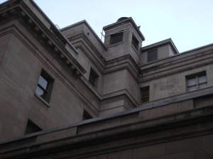 This view from the alley behind the old Federal Building downtown on A Street reveals an architectural intricacy rarely seen in modern buildings. Photo: Morf Morford