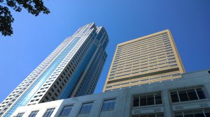Even a glimpse of sky is a rare sight from street level in downtown Seattle. Photo: Morf Morford
