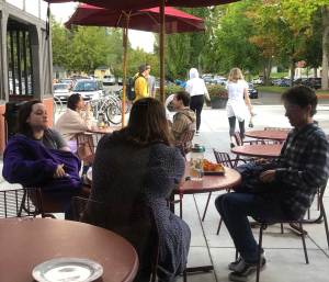 Dining out is usually about far more than food.  Photo: Morf Morford