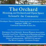 The Orchard project signage at the property; Image courtesy Korean Women&rsquo;s Association