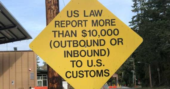 Just once Id like to declare $10,000 in cash among my luggage. (Photo by Morf Morford)