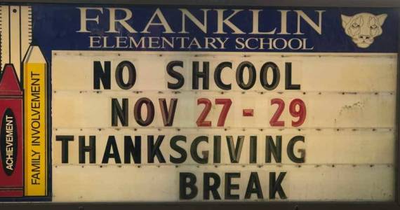 Im not sure how to pronounce the top line, but a vacation is coming. Photo by Morf Morford