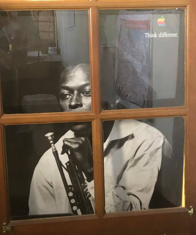 Remember the Think Different campaign from Apple? They were selling far more than computers. Zero extra credit for knowing that this is Miles Davis. (Photo by Morf Morford)