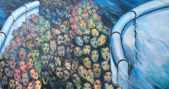 This detail from the Berlin Wall captures the essence of those seeking freedom and a life of purpose. (Photo by Morf Morford)