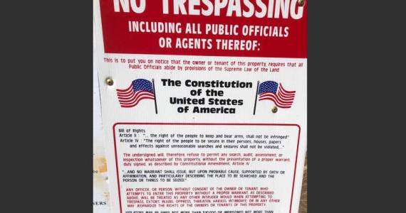 No Trespassing signs are taken to a whole other level on the east side of our state. (Photo by Morf Morford)