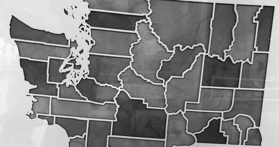 Washington looks like a cookie with a bunch of broken off, crumbly areas. (Photo by Morf Morford)