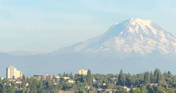 The one constant feature of our landscape is different every time we look at it. If we can see it at all. But whether we see it or not, it is there, often changing light or texture, or even shifting from bucolic to the ultimate hazard. The mountain, in its multitude of faces, forever defines us. (Photo by Morf Morford)