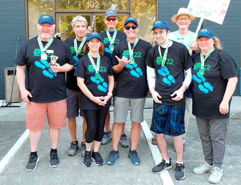 Big smiles and big energy from the 2022 Top Fundraising Team – Team SEAYOPD who raised critical funds and awareness at last years Northwest Optimism Walk! Image courtesy American Parkinson Disease Association (APDA) Northwest Chapter