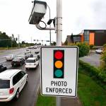 A traffic-enforcement camera in Lynnwood, Snohomish County. (Dan Bates / Everett Daily Herald file)