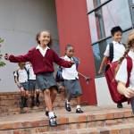 Children at modern school facility. (Getty Images)