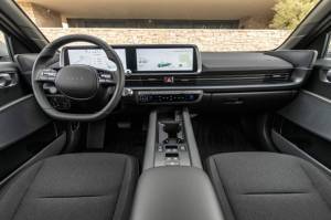 Two 12.3-inch screens in the 2023 Hyundai Ioniq 6 EV provide a digital gauge cluster and infotainment system operation. Courtesy photo
