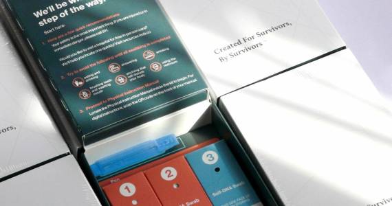 A photo of Leda Healths at-home sexual assault evidence collection kits. (Courtesy Leda Health)