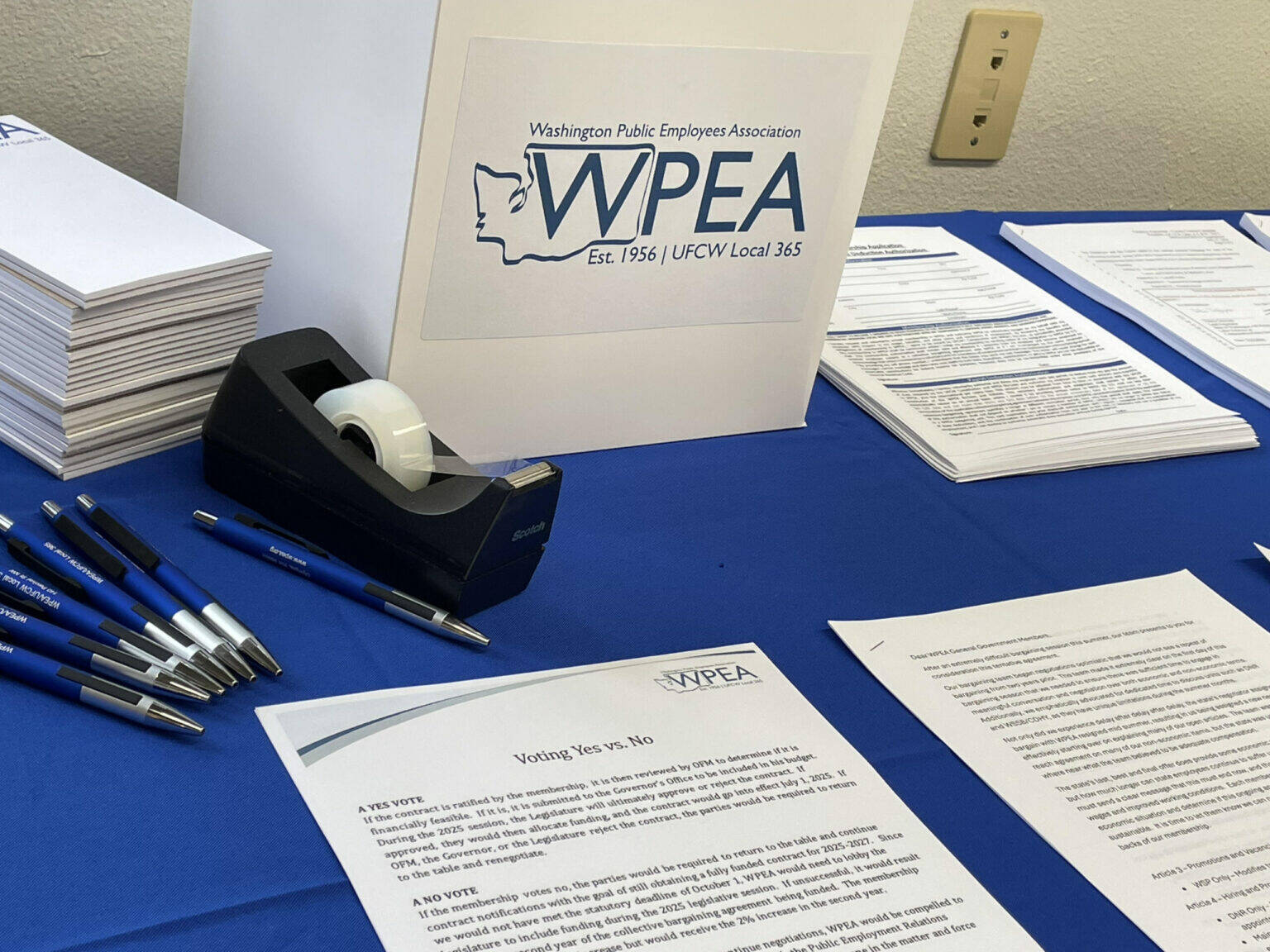 Members of the Washington Public Employees Association voted down a tentative agreement containing the states last, best offer. Members may have to go without a wage hike for a year absent a new deal. (Jerry Cornfield/Washington State Standard)