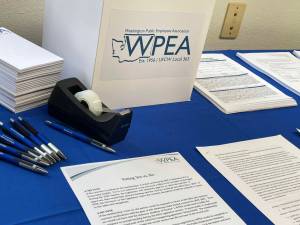 Members of the Washington Public Employees Association voted down a tentative agreement containing the states last, best offer. Members may have to go without a wage hike for a year absent a new deal. (Jerry Cornfield/Washington State Standard)