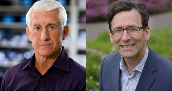 Photos courtesy of campaigns
Republican Dave Reichert, left, and Democrat Bob Ferguson, right, are competing in Washingtons 2024 governors race.