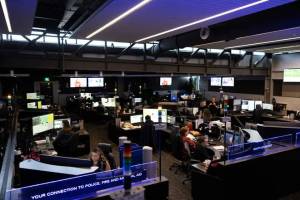 Dispatchers inside South Sound 911s central Tacoma office are working with counselors on behavioral health calls as part of a new partnership between the Washington Department of Health and providers who oversee the states 988 mental health hotlines. (Photo courtesy of South Sound 911)