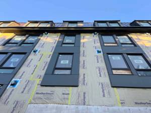 Photo by Bill Lucia/Washington State Standard 
An apartment building under construction in Olympia, Washington in January 2025.