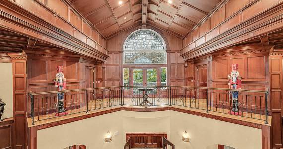 This mansion is a popular vacation rental on Airbnb and VRBO. Its in highest demand around Christmas. (Graystone Castle)